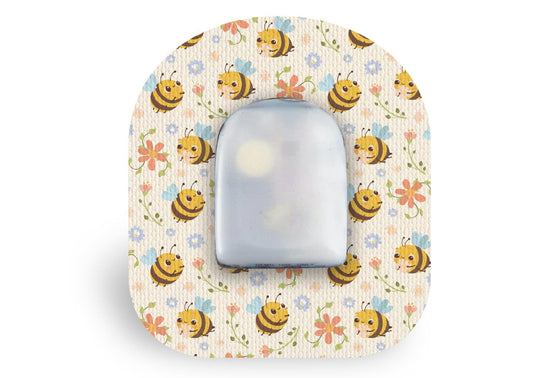 Don't Worry Bee Happy Patch - Omnipod for Single diabetes CGMs and insulin pumps