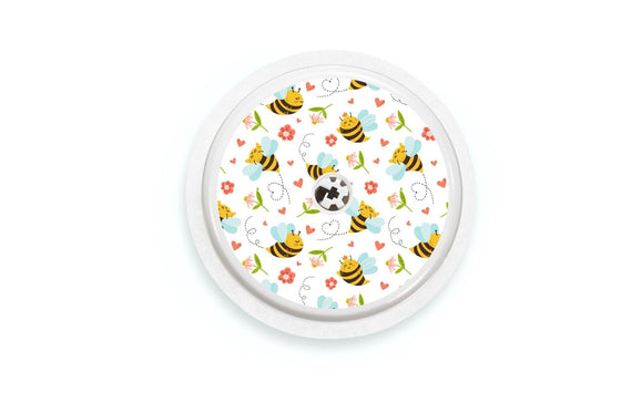 Don't Worry Bee Happy Sticker - Libre 2 for diabetes CGMs and insulin pumps