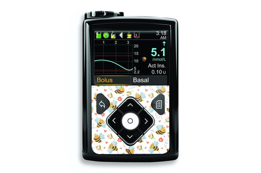 Don't Worry Bee Happy Sticker - Medtronic Minimed 640g, 680g, 780g for diabetes CGMs and insulin pumps