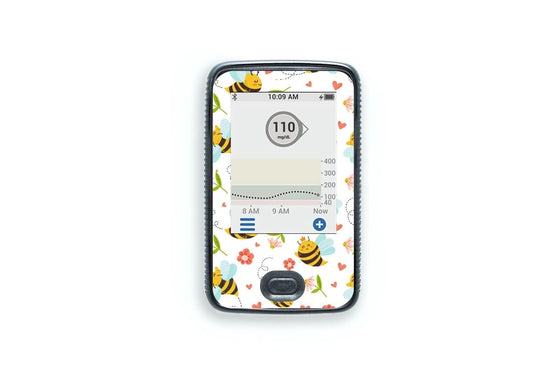 Don't Worry Bee Happy Sticker for Dexcom G6 Receiver diabetes CGMs and insulin pumps