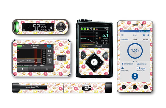 Donut Sticker for Novopen 4, 5, 6, or Echo diabetes CGMs and insulin pumps