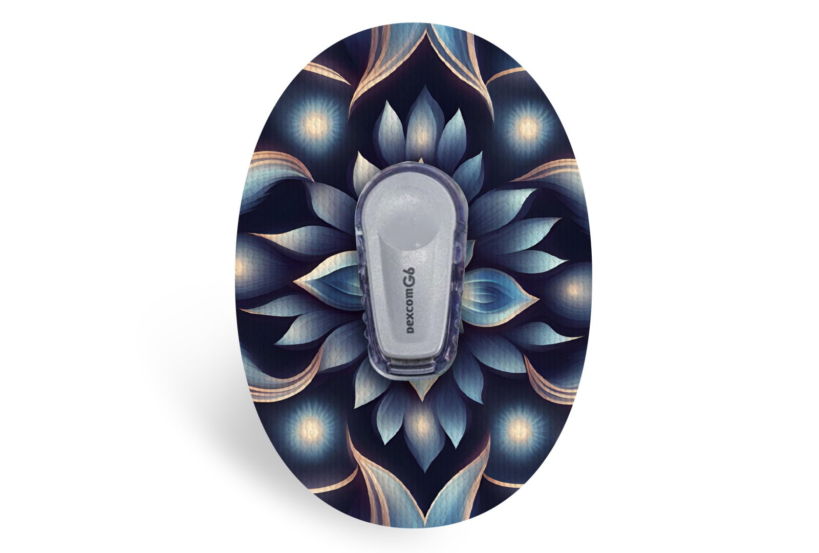 Dreamy Blue Flowers Patch - Dexcom G6 / One for Single diabetes supplies and insulin pumps