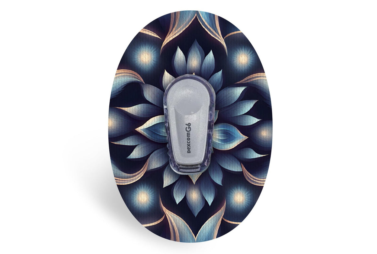 Dreamy Blue Flowers Patch - Dexcom G6 / One for Single diabetes supplies and insulin pumps