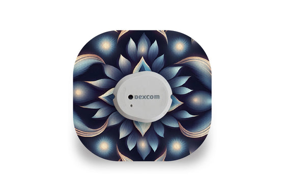 Dreamy Blue Flowers Patch - Dexcom G7 for Single diabetes supplies and insulin pumps