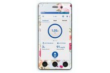  Elegant Flowers Sticker - Omnipod Dash PDM for diabetes CGMs and insulin pumps