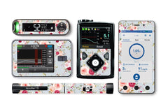 Elegant Flowers Sticker for Novopen 4, 5, 6, or Echo diabetes CGMs and insulin pumps