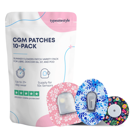 Essential Variety 10-Pack - Omnipod 4 & 5 for Summer Flowers diabetes supplies and insulin pumps