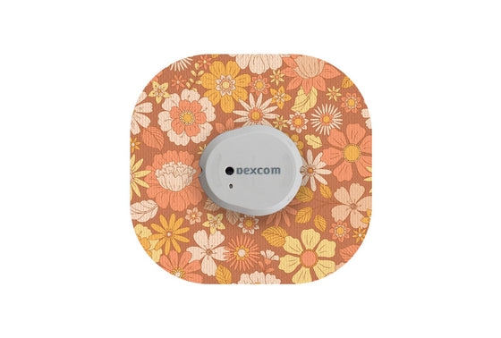 Fall Flowers Patch for Dexcom G7 diabetes supplies and insulin pumps