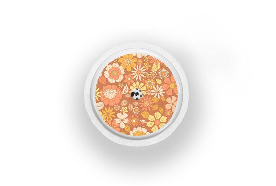 Fall Flowers Sticker - Libre 2 for diabetes supplies and insulin pumps