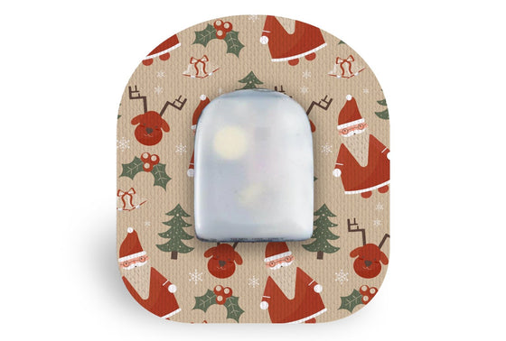 Father Christmas Patch - Omnipod for Single diabetes CGMs and insulin pumps