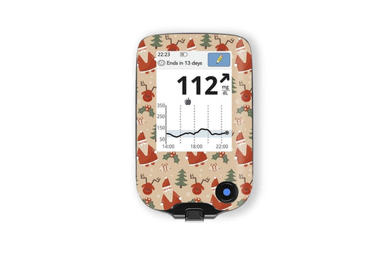 Father Christmas Sticker - Libre Reader for diabetes CGMs and insulin pumps