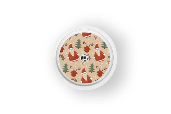 Father Christmas Stickers for Libre 2 diabetes CGMs and insulin pumps