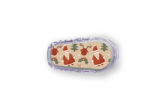 Father Christmas Stickers for Dexcom Transmitter diabetes CGMs and insulin pumps