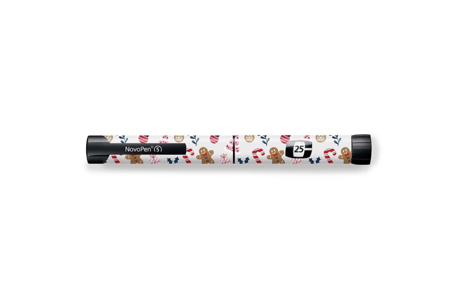 Festive Fun Stickers for Novopen 4, 5, 6, or Echo diabetes CGMs and insulin pumps