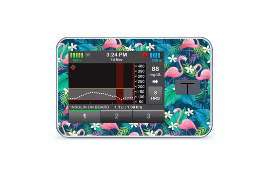 Flamingo Sticker - T-Slim for diabetes CGMs and insulin pumps