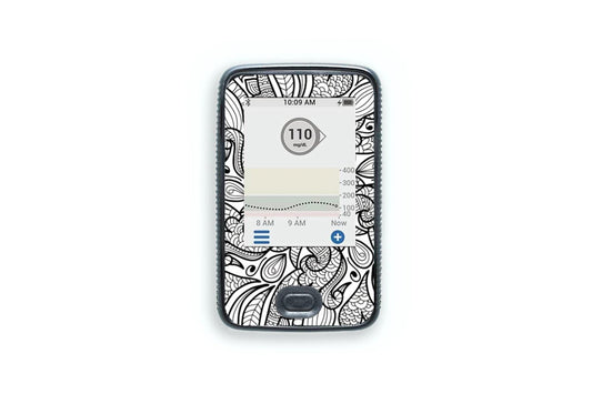 Floral Tattoo Sticker - Dexcom G6 / One Receiver for diabetes CGMs and insulin pumps