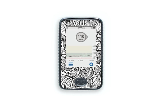 Floral Tattoo Sticker - Dexcom Receiver for diabetes CGMs and insulin pumps