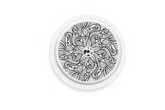 Floral Tattoo Sticker - Freestyle Libre 1, 2, or 2+ for diabetes CGMs and insulin pumps