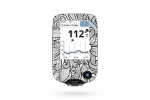  Floral Tattoo Sticker - Libre Reader for diabetes CGMs and insulin pumps