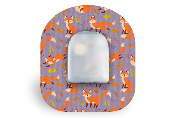 Fox in the Fall Patch for Omnipod diabetes CGMs and insulin pumps