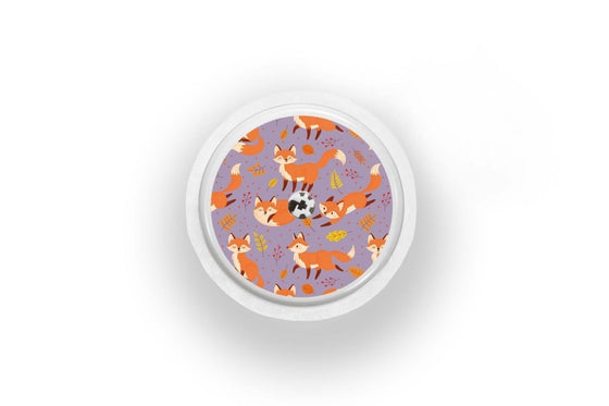 Fox in the Fall Sticker - Libre 2 for diabetes CGMs and insulin pumps