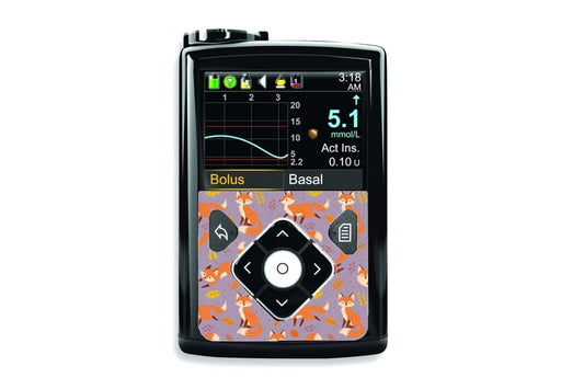 Fox in the Fall Sticker - Medtronic Minimed 640g, 680g, 780g for diabetes CGMs and insulin pumps