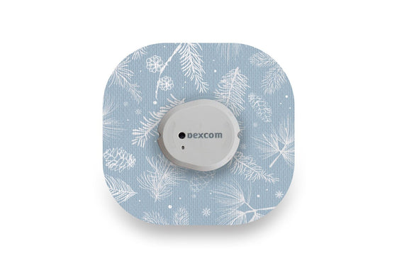 Frosty Feathers Patch - Dexcom G7 for Single diabetes CGMs and insulin pumps