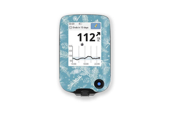 Frosty Feathers Stickers for Libre Reader diabetes CGMs and insulin pumps