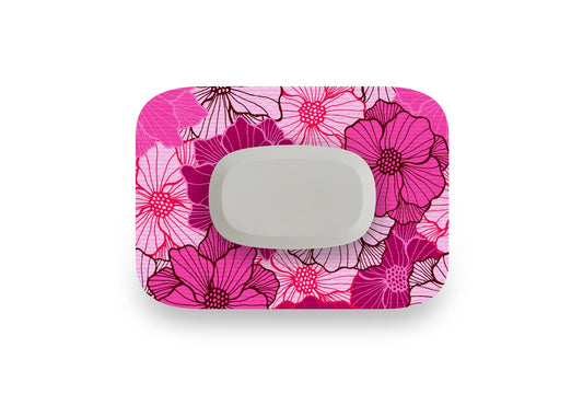 Fuchsia Florals Patch - GlucoRX Aidex for Single diabetes supplies and insulin pumps