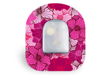  Fuchsia Florals Patch - Omnipod for Single diabetes supplies and insulin pumps