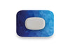 Geometric Blue Patch for GlucoRX Aidex diabetes CGMs and insulin pumps