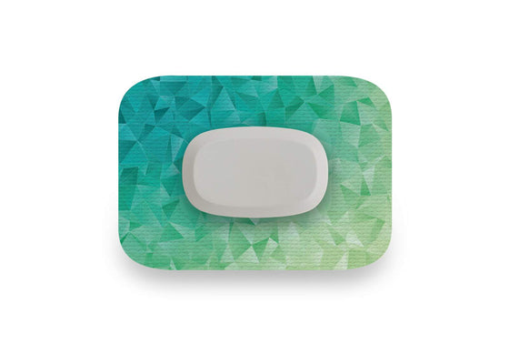 Geometric Green Patch for GlucoRX Aidex diabetes CGMs and insulin pumps