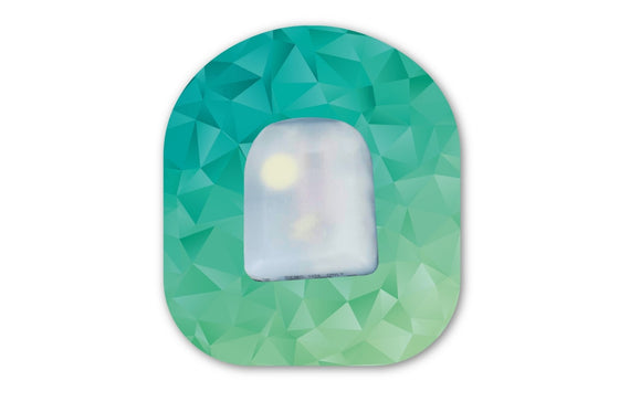 Geometric Green Patch for Omnipod diabetes CGMs and insulin pumps