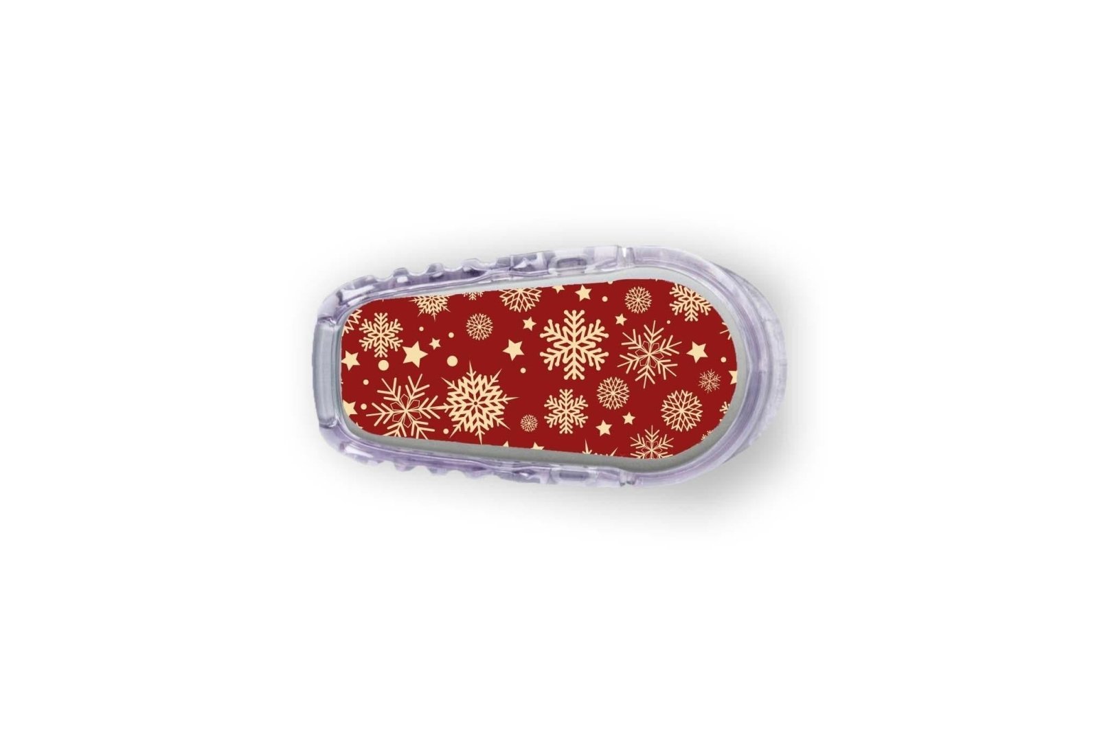 Golden Snowflakes Stickers for Dexcom G6 / One Sensor diabetes CGMs and insulin pumps