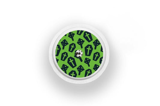 Graveyard Sticker - Freestyle Libre 1, 2, or 2+ for diabetes CGMs and insulin pumps