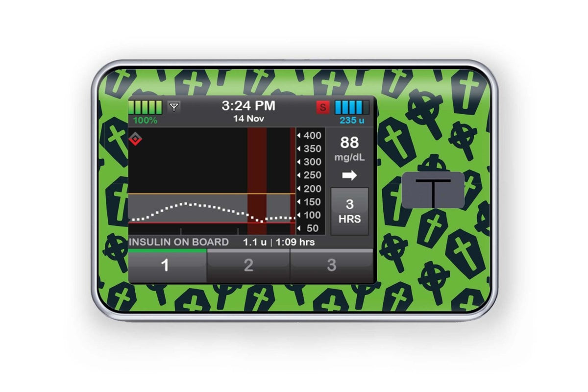 Graveyard Sticker - T-Slim for diabetes CGMs and insulin pumps