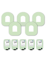 Green Pastel Patches Matching Set for Omnipod diabetes CGMs and insulin pumps