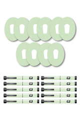 Green Pastel Patches Matching Set for Dexcom G6 diabetes CGMs and insulin pumps