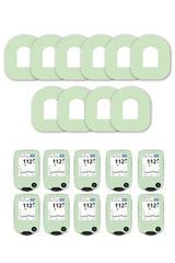 Green Pastel Patches Matching Set for Omnipod diabetes CGMs and insulin pumps