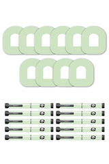 Green Pastel Patches Matching Set for Omnipod diabetes CGMs and insulin pumps