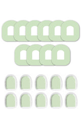 Green Pastel Patches Matching Set for Omnipod diabetes CGMs and insulin pumps
