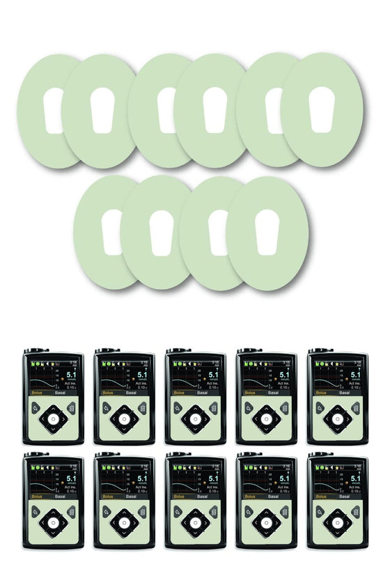 Green Pastel Patches Matching Set for Dexcom G6 diabetes CGMs and insulin pumps
