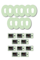 Green Pastel Patches Matching Set for Dexcom G6 diabetes CGMs and insulin pumps