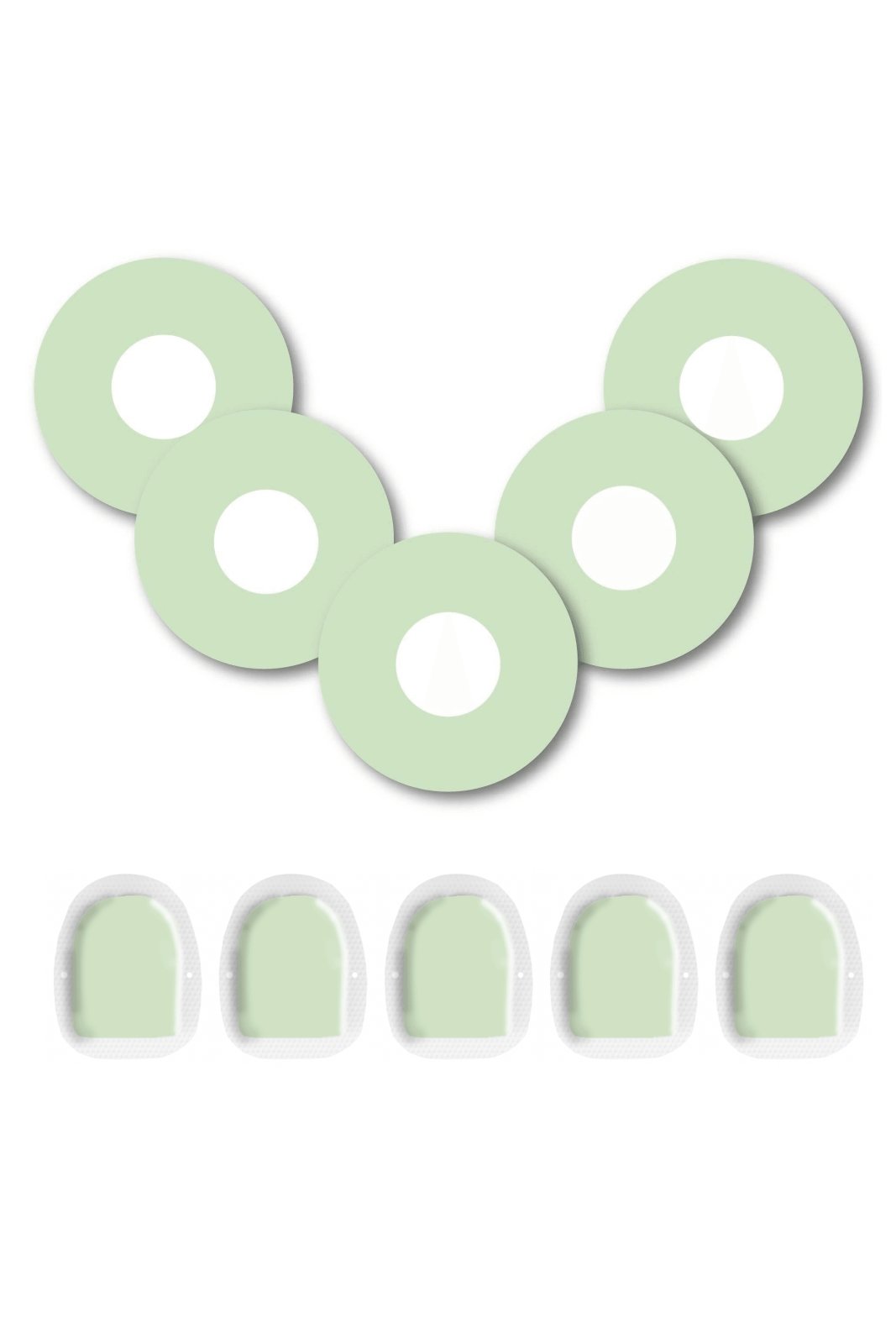 Green Pastel Patches Matching Set for Freestyle Libre diabetes CGMs and insulin pumps