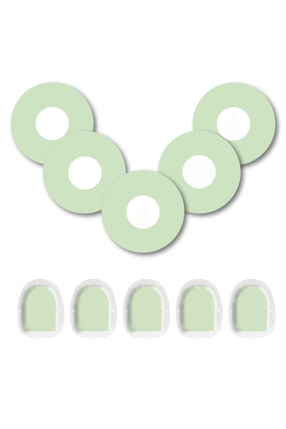 Green Pastel Patches Matching Set for Freestyle Libre diabetes CGMs and insulin pumps