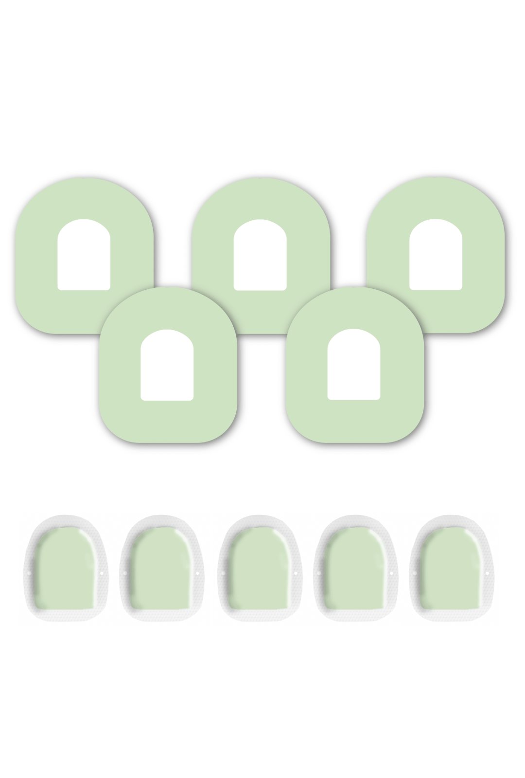 Green Pastel Patches Matching Set for Omnipod diabetes CGMs and insulin pumps