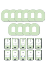 Green Pastel Patches Matching Set for Omnipod diabetes CGMs and insulin pumps