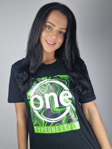 Green Swirl Adult T-Shirts for Black diabetes supplies and insulin pumps