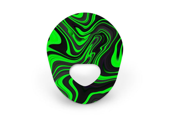 Green Swirl Patch for Guardian Enlite diabetes supplies and insulin pumps