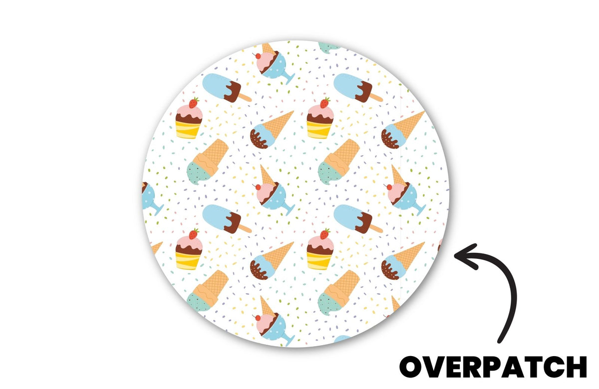 Ice Cream Patch for Freestyle Libre 3 diabetes CGMs and insulin pumps
